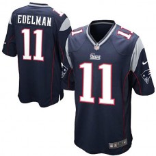 New England Patriots #11 Julian Edelman Navy Blue Team Color Game Jersey