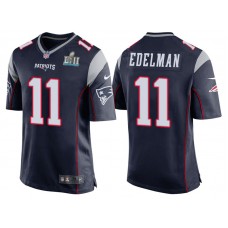 New England Patriots #11 Julian Edelman Navy Super Bowl LII Bound Game Jersey