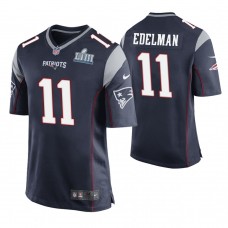 New England Patriots #11 Julian Edelman Navy Super Bowl LIII Game Jersey