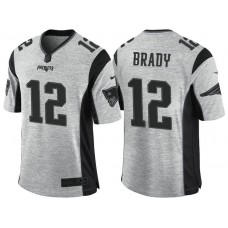 New England Patriots #12 Tom Brady 2016 Gridiron Gray II Limited Jersey