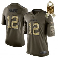 New England Patriots #12 Tom Brady Camo Salute To Service Limited Jersey