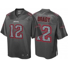 New England Patriots #12 Tom Brady Gray Pro Line Fashion Static Jersey