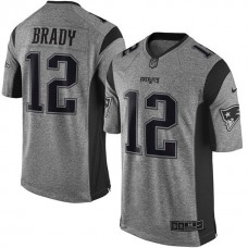 New England Patriots #12 Tom Brady Gridiron Gray Limited Jersey