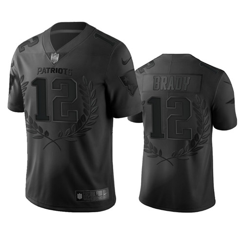 New England Patriots #12 Tom Brady Men's Nike Black NFL MVP Limited Edition Jersey