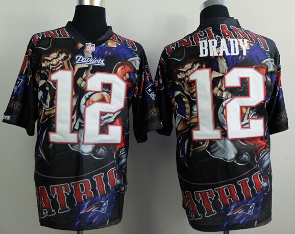 New England Patriots #12 Tom Brady fashin Elite Fanatical Version Jersey