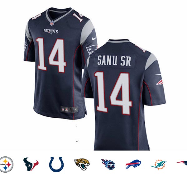 New England Patriots #14 Mohamed SANU SR Blue Vapor Limited Jersey