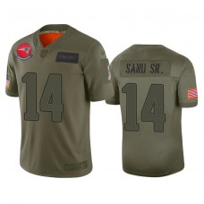 New England Patriots #14 Mohamed Sanu Camo 2019 Salute to Service Limited Jersey