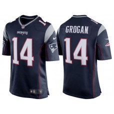 New England Patriots #14 Steve Grogan Navy Blue Retired Player Game Jersey