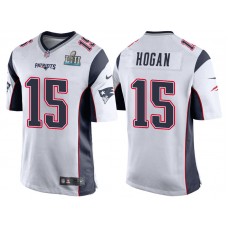 New England Patriots #15 Chris Hogan White Super Bowl LI Champions Gold Elite Jersey