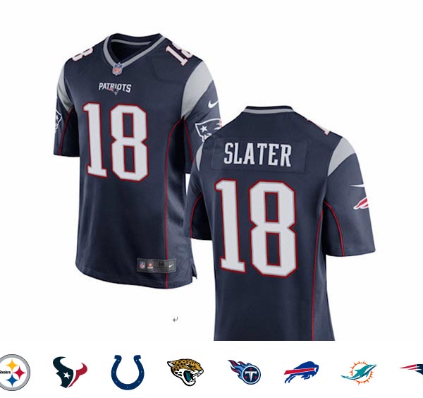 New England Patriots #18 Matthew Slater Blue Vapor Limited Jersey