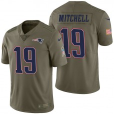 New England Patriots #19 Malcolm Mitchell Olive 2017 Salute to Service Limited Jersey
