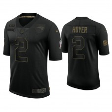 New England Patriots #2 Brian Hoyer Black 2020 Salute to Service Limited Jersey