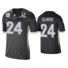 New England Patriots #24 Stephon Gilmore 2021 AFC Pro Bowl Game Anthracite Jersey