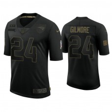 New England Patriots #24 Stephon Gilmore Black 2020 Salute to Service Limited Jersey
