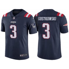 New England Patriots #3 Stephen Gostkowski Navy Vapor Untouchable Color Rush Limited Jersey