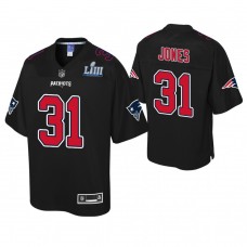 New England Patriots #31 Jonathan Jones Black Super Bowl LIII Champions Fashion Jersey