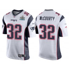 New England Patriots #32 Devin McCourty White Super Bowl LII Bound Game Jersey