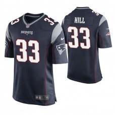 New England Patriots #33 Jeremy Hill Navy Game Jersey