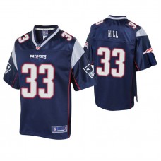 New England Patriots #33 Jeremy Hill Navy Pro Line Player Jersey