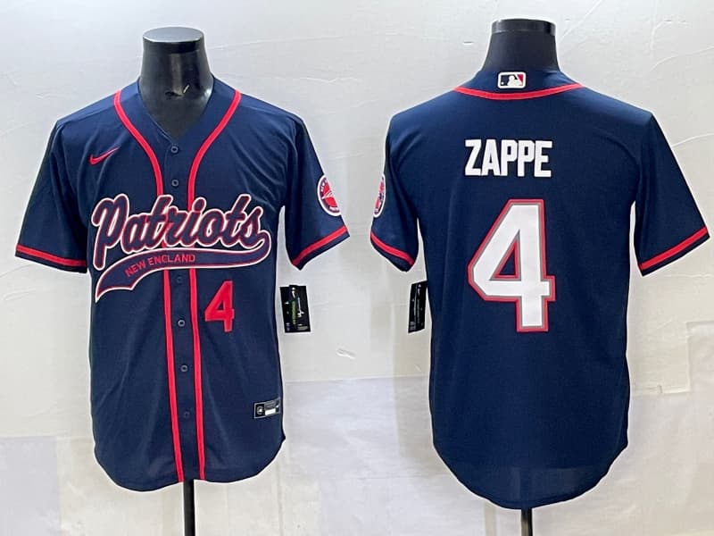 New England Patriots #4 Bailey Zappe    Jersey