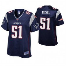 New England Patriots #51 Sony Michel 2018 Draft Navy Player Pro Line Jersey