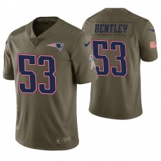 New England Patriots #53 Ja'Whaun Bentley Olive Salute to Service Jersey