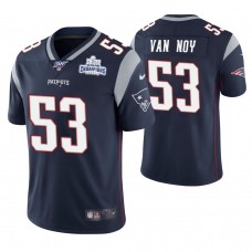New England Patriots #53 Kyle Van Noy Navy Super Bowl LIII Champions Patch Limited Jersey