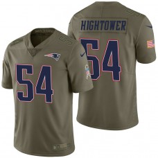 New England Patriots #54 Dont'a Hightower Olive 2017 Salute to Service Limited Jersey