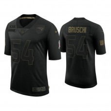 New England Patriots #54 Tedy Bruschi Black 2020 Salute to Service Limited Jersey