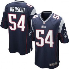 New England Patriots #54 Tedy Bruschi Navy Blue Retired Player Game Jersey