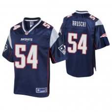 New England Patriots #54 Tedy Bruschi Navy Pro Line Retired Player Jersey