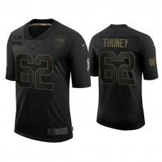 New England Patriots #62 Joe Thuney Black 2020 Salute to Service Limited Jersey