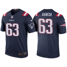 New England Patriots #63 Antonio Garcia Navy Color Rush Legend Jersey