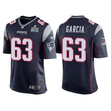 New England Patriots #63 Antonio Garcia Navy Super Bowl LII Bound Game Jersey
