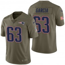 New England Patriots #63 Antonio Garcia Olive 2017 Salute to Service Limited Jersey