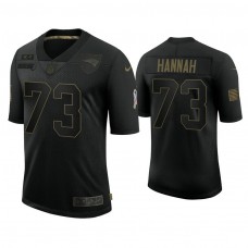 New England Patriots #73 John Hannah Black 2020 Salute to Service Limited Jersey