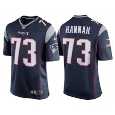 New England Patriots #73 John Hannah Navy Blue Retired Player Game Jersey