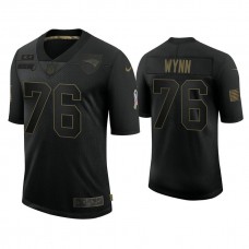 New England Patriots #76 Isaiah Wynn Black 2020 Salute to Service Limited Jersey