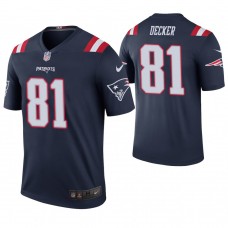 New England Patriots #81 Eric Decker Navy Color Rush Legend Jersey