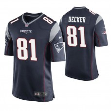 New England Patriots #81 Eric Decker Navy Game Jersey