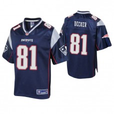 New England Patriots #81 Eric Decker Navy Pro Line Player Jersey