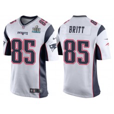 New England Patriots #85 Kenny Britt White Super Bowl LII Bound Game Jersey