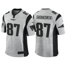 New England Patriots #87 Rob Gronkowski 2016 Gridiron Gray II Limited Jersey