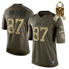 New England Patriots #87 Rob Gronkowski Camo Salute To Service Limited Jersey