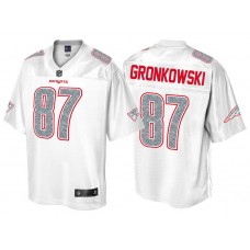 New England Patriots #87 Rob Gronkowski Pro Line White Out Fashion Jersey