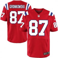 New England Patriots #87 Rob Gronkowski Red Elite Jersey