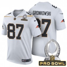 New England Patriots #87 Rob Gronkowski White 2016 Pro Bowl Game Jersey