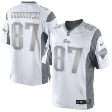 New England Patriots #87 Rob Gronkowski White Platinum Limited Jersey
