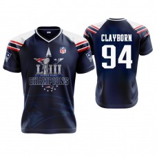 New England Patriots #94 Adrian Clayborn Navy Super Bowl LIII Champions Commemorative Jersey