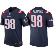 New England Patriots #98 Trey Flowers Navy Color Rush Legend Jersey